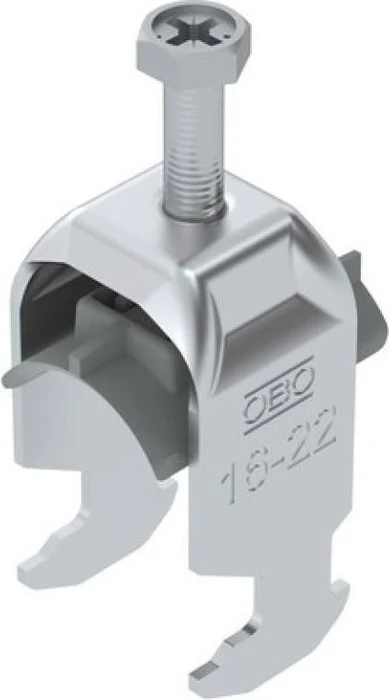 OBO Bettermann Bügelschelle 2056 H-Fuß, 1-fach, Kunststoffdruckwanne, Al