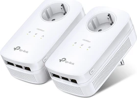 TP-Link Powerline AV1300 Passthrough Starter Kit, HomePlug AV2, 3x RJ-45, 2er-Pack (TL-PA8030PKIT)