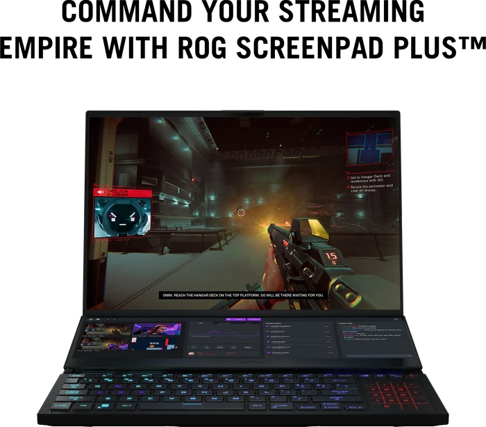 ASUS ROG Zephyrus Duo 16 GX650RM-LO032W, Ryzen 9 6980HX, 16GB RAM, 1TB SSD, GeForce RTX 3060, DE