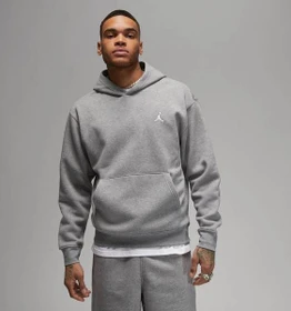 Nike Jordan Brooklyn Fleece Hoodie carbon heather/white