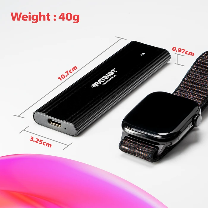 Patriot Transporter Lite External Portable SSD, rot, 2TB, USB-C 3.1
