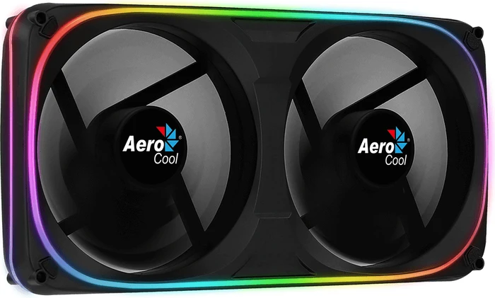 AeroCool Astro 24 ARGB, Dual-RGB-Fan, LED-Steuerung, 2x 120mm
