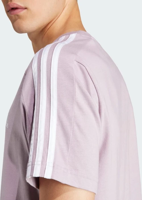 adidas Essentials Single 3-Streifen T-Shirt kurzarm preloved fig (Herren)
