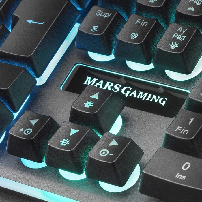 Mars Gaming MK320, LEDs RGB, schwarz, USB, ES