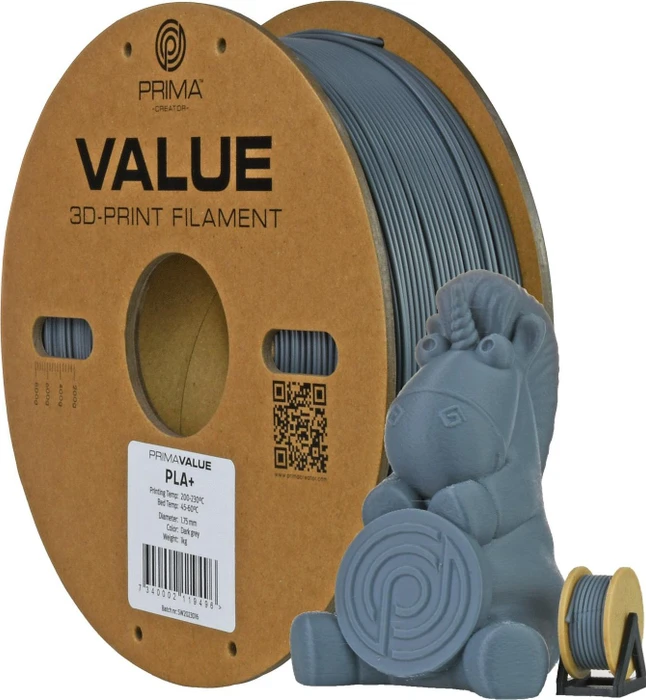 PrimaCreator PrimaValue PLA, dark grey, Spule, 1.75mm, 1.00kg