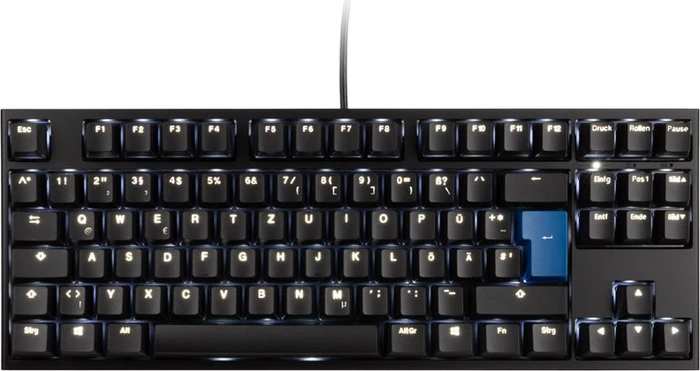Ducky One 2 TKL PBT, LEDs weiß, schwarz, MX RED, USB, DE