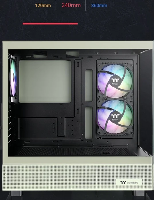 Thermaltake View 270 Plus TG ARGB Matcha Green, grün, Glasfenster
