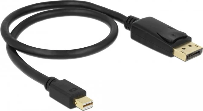 DeLOCK DisplayPort/Mini DisplayPort 1.2 Kabel 4K 60Hz schwarz, 0.5m