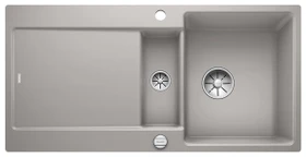 Blanco Idento 6 S-F Einbau Becken reversibel mit Ablauffernbedienung alugrau