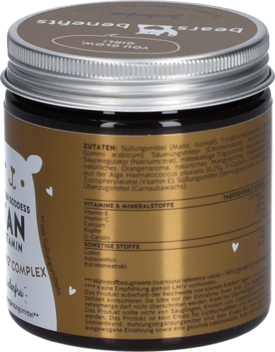 Bears with Benefits Golden Goddess Tan Vitamin Tanning Complex, 60 Stück