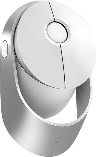 Rapoo Ralemo Air 1 Multi-mode Wireless Charging Mouse weiß/silber, USB/Bluetooth