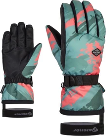 Ziener Gassim AS Skihandschuhe grey seal/vibrant peach