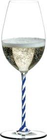 Riedel Fatto A Mano Champagner Weinglas - Hotel du Cap Eden Roc Edition blau & weiß