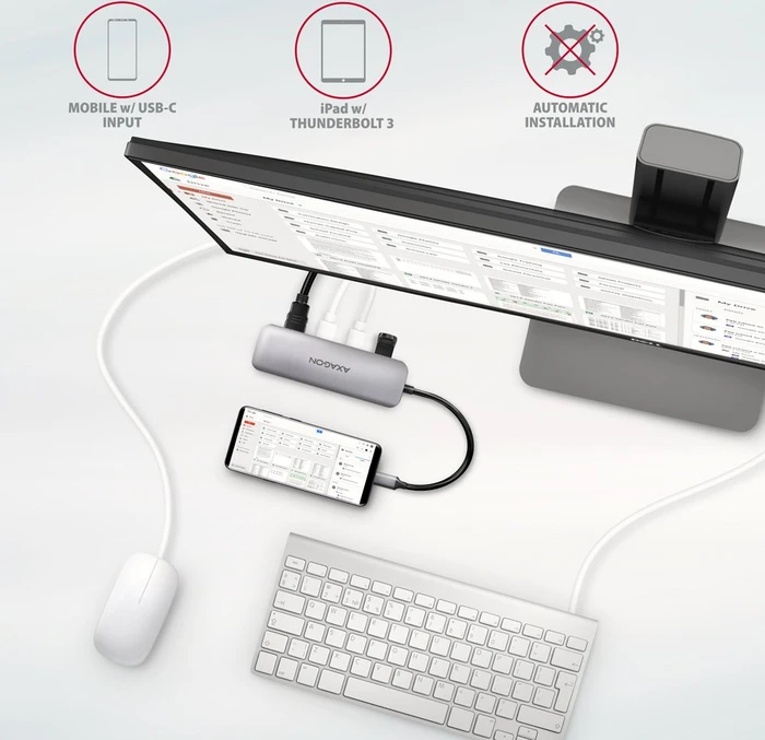 Axagon 5in1 Combo Hub, Dual-Slot-Cardreader, USB-C 3.0 [Stecker]
