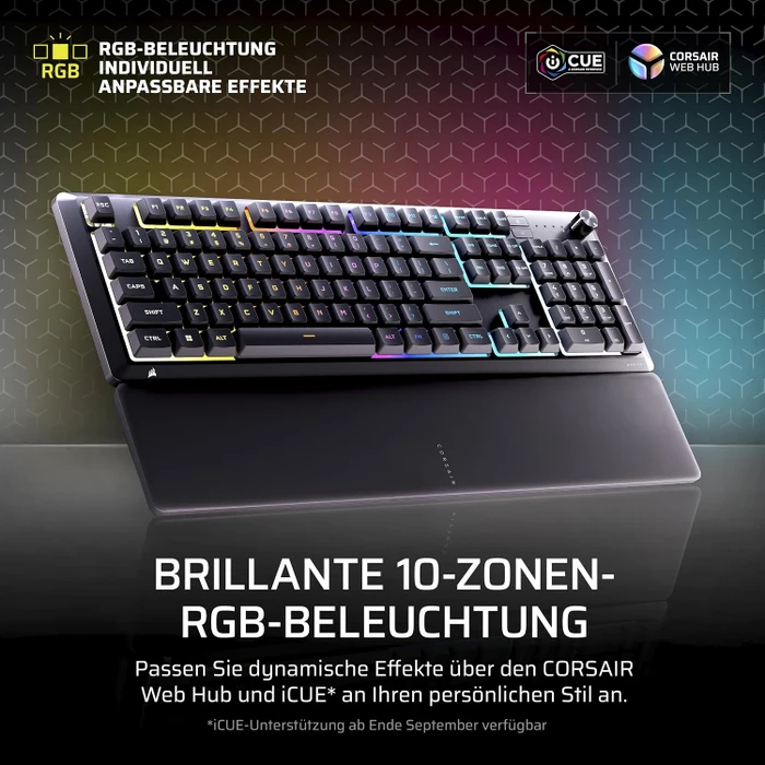 Corsair SKIFF 100, schwarz, LEDs RGB, USB, DE
