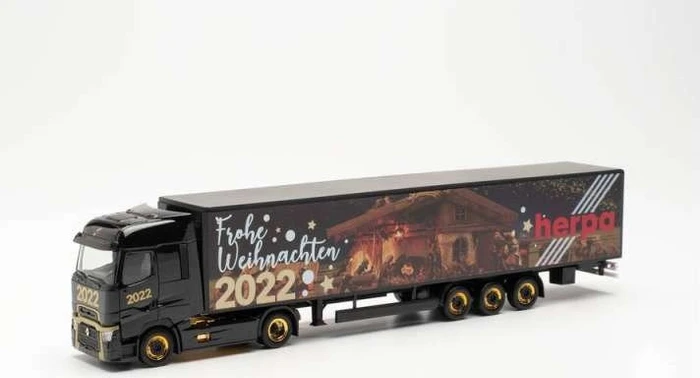 Herpa Renault T facelift Koffer-Sattelzug 15m Herpa Weihnachtsmodell 2022