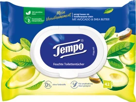 Tempo Mein Verwöhnmoment Avocado & Shea Butter feuchte Toilettentücher, 42 Stück