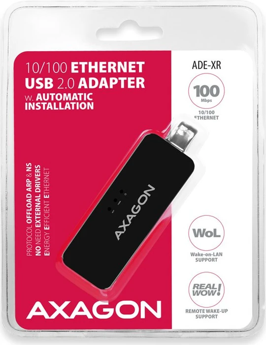 Axagon LAN-Adapter, RJ-45, USB-A 2.0 [Stecker]