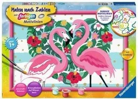 Ravensburger Malen nach Zahlen Liebenswerte Flamingos