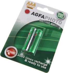 AgfaPhoto Direct Energy Micro AAA NiMH Akku 950mAh, 2er-Pack