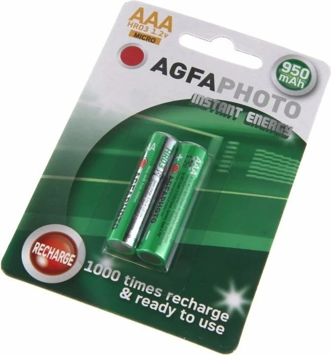 AgfaPhoto Direct Energy Micro AAA NiMH Akku 950mAh, 2er-Pack