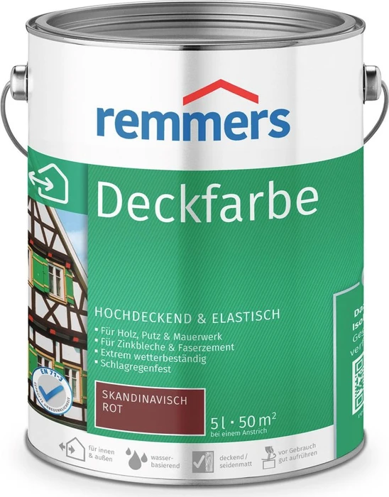 Remmers Deckfarbe skandinavisch rot, 5l