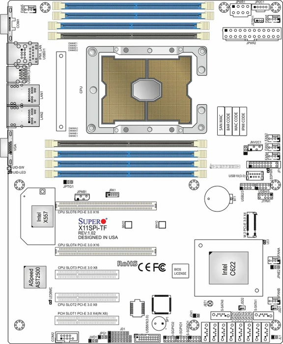 Supermicro X11SPi-TF, retail (Intel 3647)