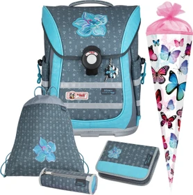 McNeill Ergo Pure Flex Flower Schultaschen-Set, 4-tlg.