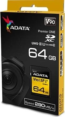 ADATA Premier ONE R290/W260 64GB, UHS-II U3, Class 10