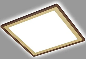 Briloner Slim Deco LED Deckenleuchte 18W 29.3cm braun/gold