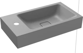 Kaldewei Cono 3073 Wandwaschtisch 55x30x10cm, mit Hahnloch links, alpinweiß