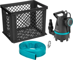 Gardena Hochwasser-Set 10500 Elektro-Schmutzwassertauchpumpe