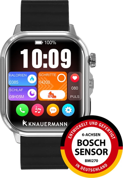 Knauermann Pro 4 Ultra mit Silikonband silber