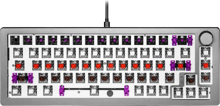 Cooler Master CK720, LEDs RGB, hot-swap, schwarz/grau, Kailh Box V2 BROWN, USB, US