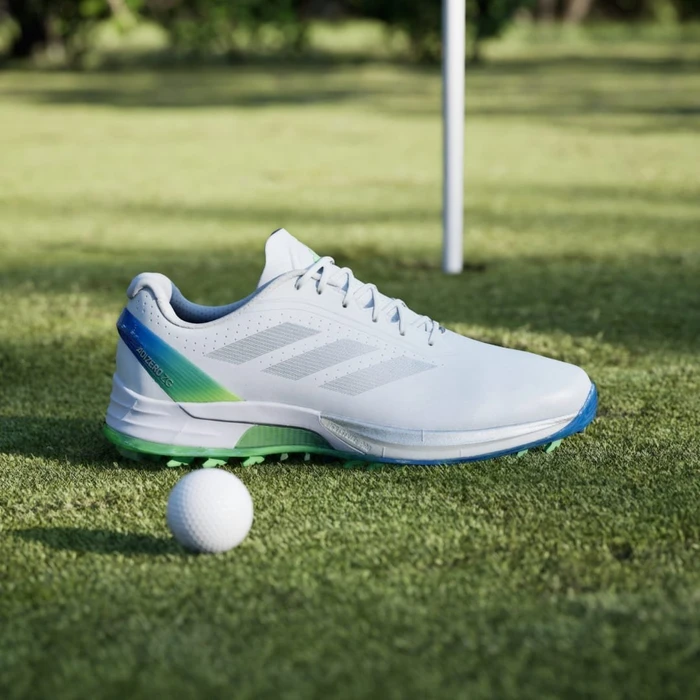 adidas Adizero ZG Spikeless Golf cloud white/silver metallic/lime burst (Herren)