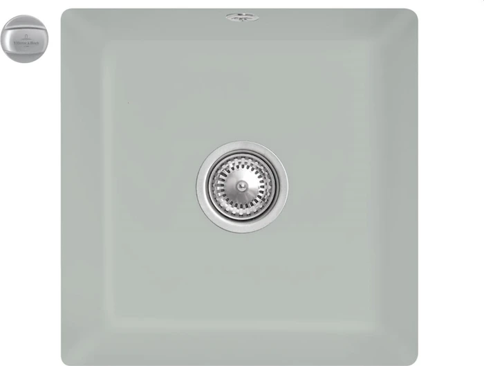 Villeroy & Boch Subway 50 SU Unterbau Becken mittig mit Ablauffernbedienung fossil