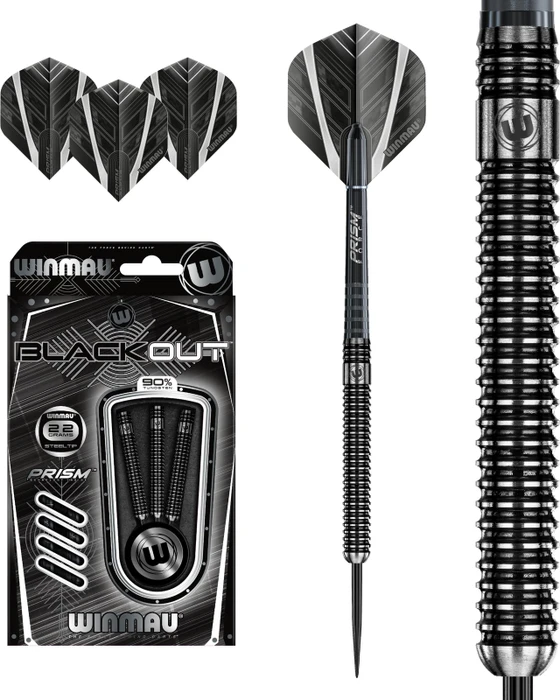 Winmau Blackout Steeltip Dartpfeil Set