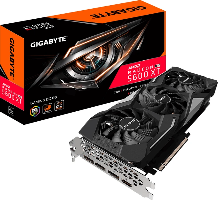 GIGABYTE Radeon RX 5600 XT Gaming OC 6G (Rev. 1.0), 6GB GDDR6, HDMI, 3x DP