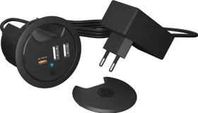 RaidSonic Icy Box IB-HUB1407, 1x USB-C + 2x USB-A, Hohlstecker
