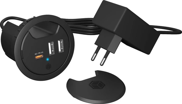 RaidSonic Icy Box IB-HUB1407, 1x USB-C + 2x USB-A, Hohlstecker