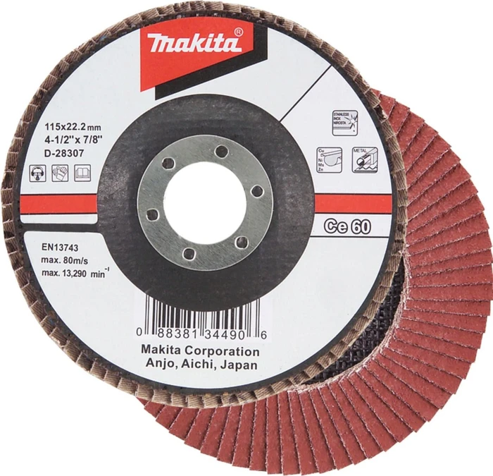 Makita Schleifscheibe Keramik-Aluminium-Oxid flach K60, 180mm, 1 Stück