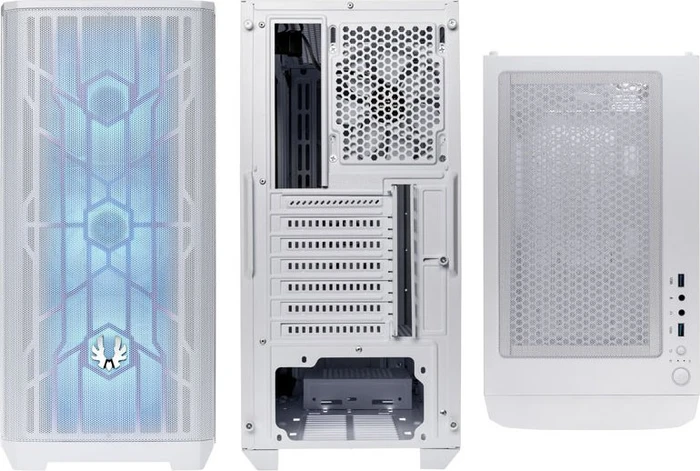 BitFenix Nova Mesh SE TG 4ARGB, weiß, inkl. 4x Lüfter, Lüfter LED RGB, Glasfenster