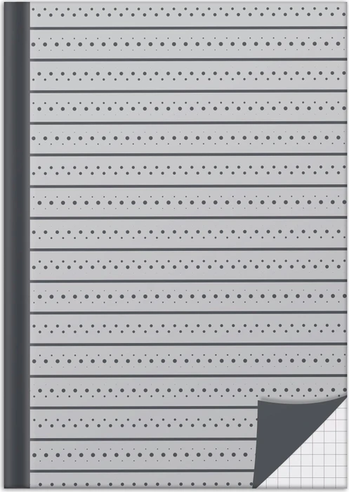 RNK-Verlag Notizbuch, A5, kariert, Hardcover, grey, 96 Blatt