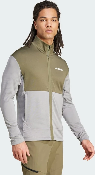 adidas Terrex Multi Light Fleece Jacke charcoal solid grey/olive strata (Herren)