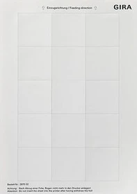 Gira Beschriftungsbögen 51x51mm