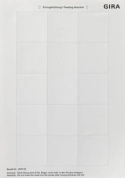 Gira Beschriftungsbögen 51x51mm
