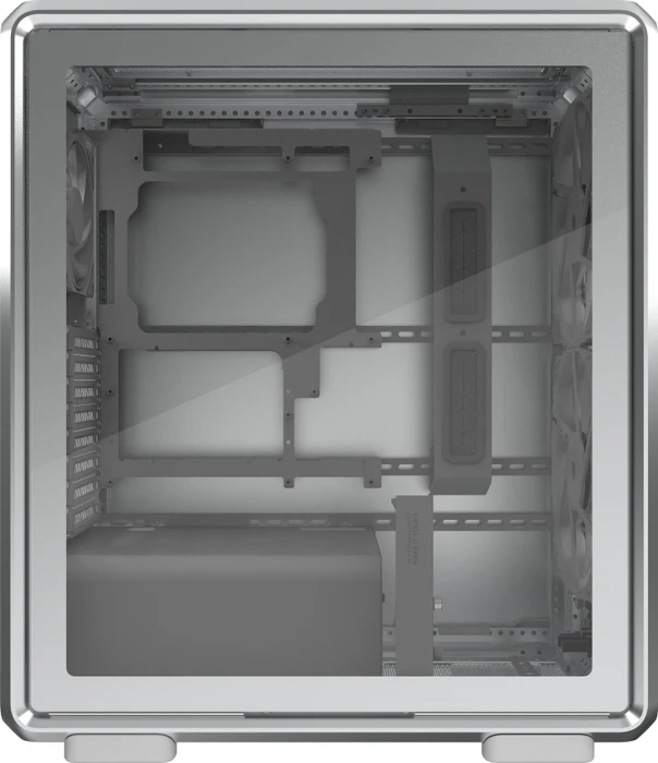 Cooler Master MasterFrame 500 Mesh, silber, Glasfenster