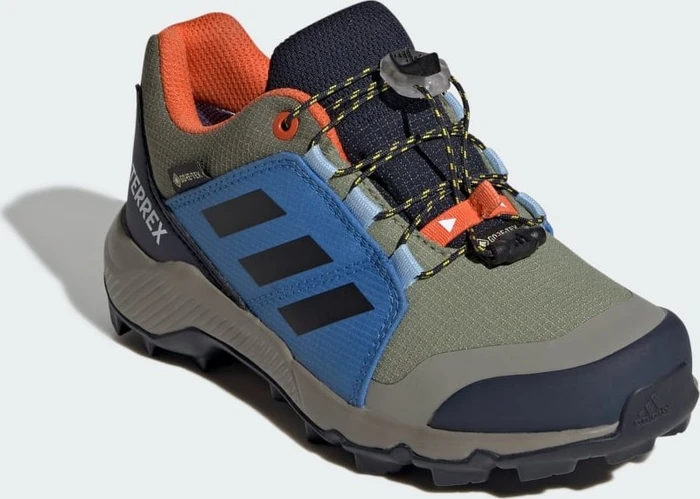 adidas Terrex GTX tent green/core black/ray blue (Junior)