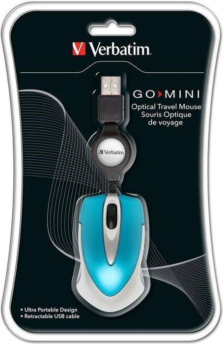 Verbatim Go Mini Optical Travel Mouse blau, USB