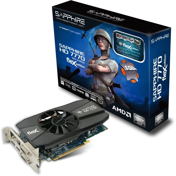 Sapphire Radeon HD 7770 GHz Edition FleX, 1GB GDDR5, 2x DVI, HDMI, DP, lite retail